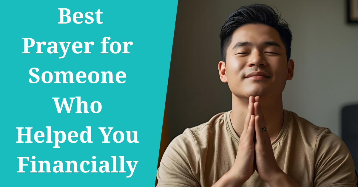 prayer for someone who helped you financially